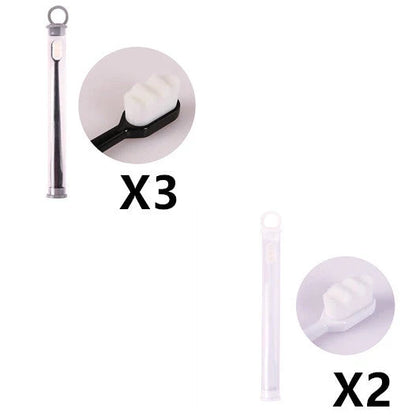Ultra-fine nylon toothbrush with super soft 2.3cm bristles for sensitive gums