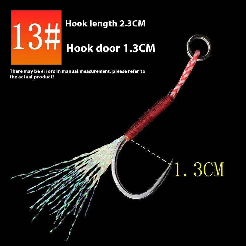 Bright wire single hook fishhook for boat and sea fishing with iron plate construction