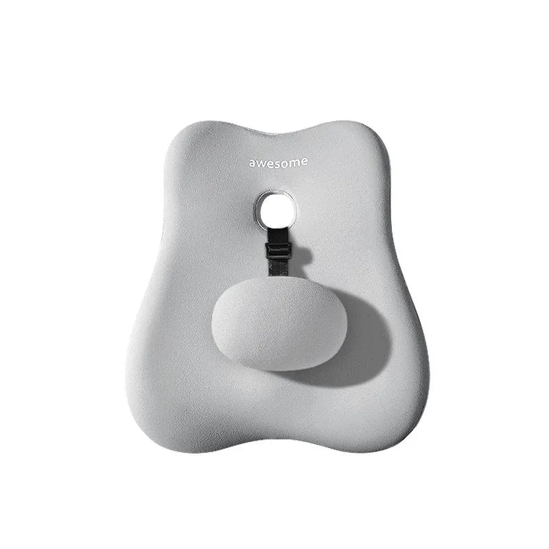 Car lumbar support pillow with memory foam filler and textured imitation brocade cotton cover in various colours