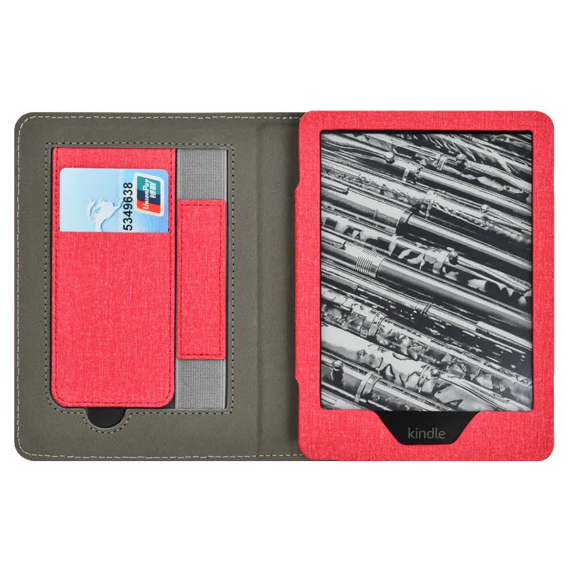Cloth pattern bracket protective cover for Kindle KPW5 in imitation leather, multiple colours