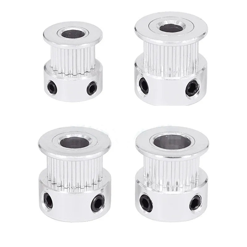 White stainless steel 2GT timing belt gear for 3D printer extrusion