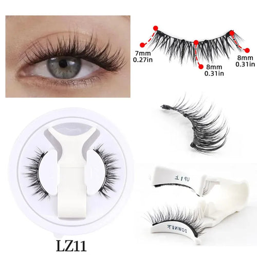 1 pair of magnetic eyelashes handmade fluffy faux mink lashes in style 10D01 or 10D02