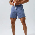 Solid colour cotton running shorts for summer outdoor sport, moisture wicking, elastic waist