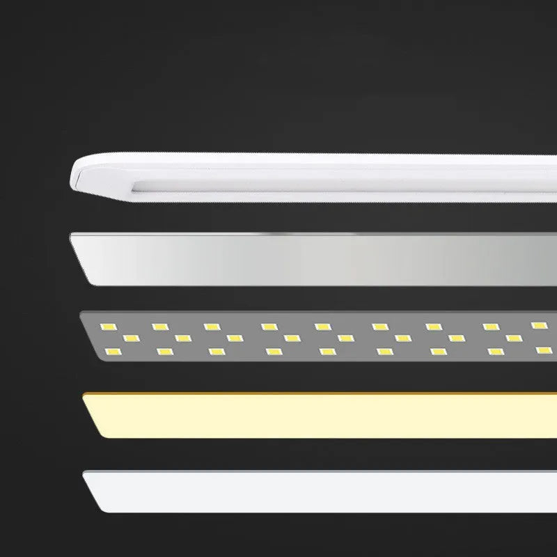 LED eye protection desk lamp with touch switch, USB cable, rechargeable model WD-6056 on a desk