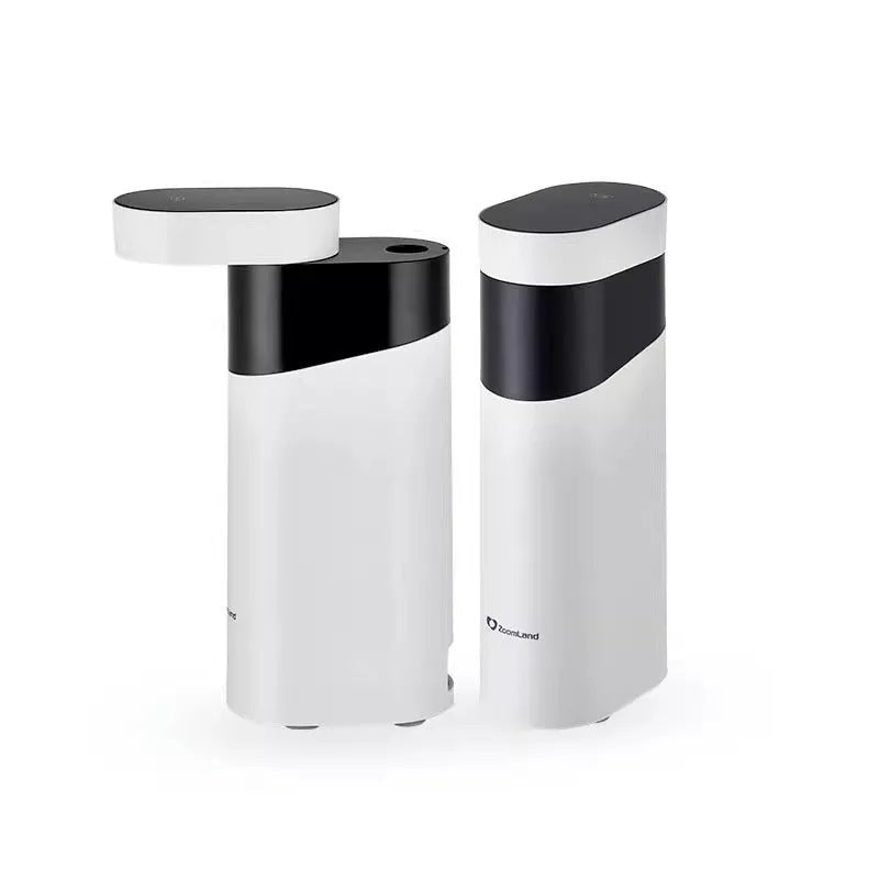 Black or green compact desktop instant hot water dispenser with digital display.