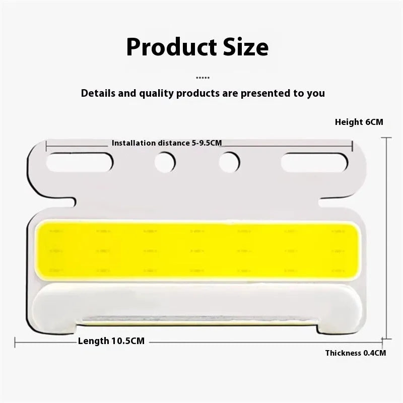 Waterproof aluminium truck COB side light in blue, green, red, white, or yellow for 12V/24V vehicles.
