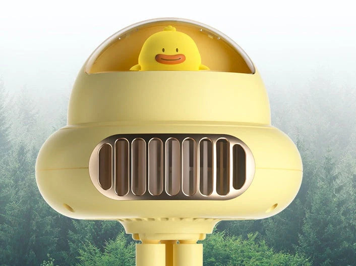 USB Mini Rechargeable Bladeless Fan for Baby Strollers with safety net cover