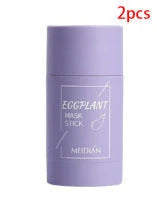 Premium green tea and eggplant mud mask for deep cleansing, oil control, and radiant skin