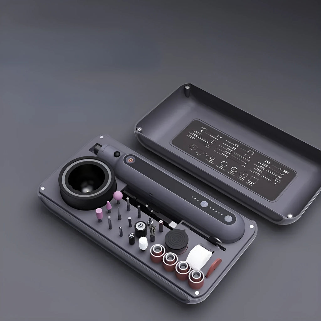 Mini electric polishing and cutting machine set with lithium battery and adjustable speed control