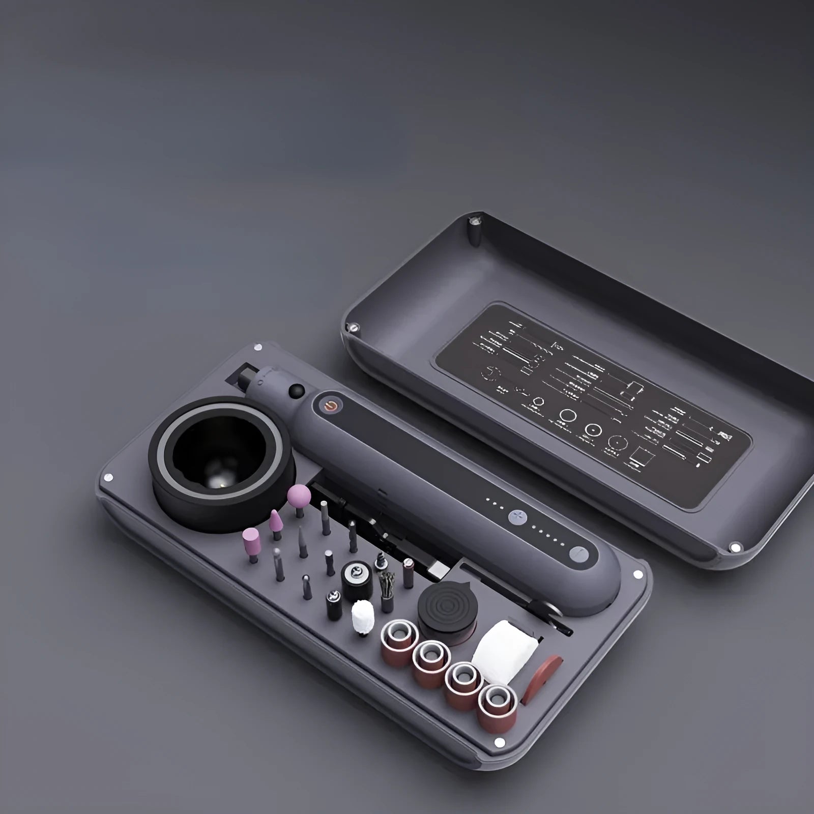 Mini electric polishing and cutting machine set with lithium battery and adjustable speed control