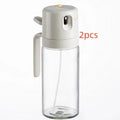 550ml warm grey glass cooking oil sprayer bottle with switchable pouring and spraying cover