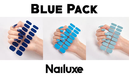 Pure Colour 16 Nail Stickers in various designs, made from eco-friendly resin ink