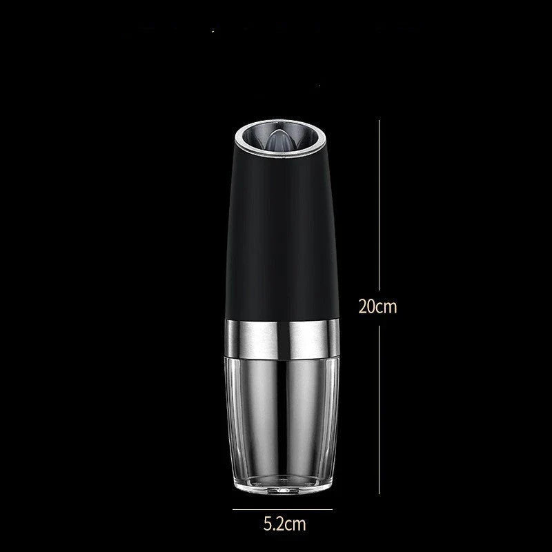 USB rechargeable electric pepper and salt grinder set with adjustable coarseness and LED light