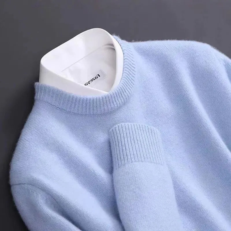 Round neck loose oversized Vinylon knit sweater batwing sleeve long sleeve casual top spring autumn