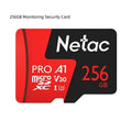 TF microSD memory card for dash cams and security cameras in 256GB capacity.