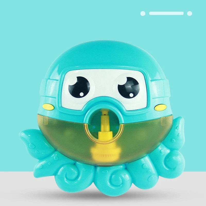 Baby Bath Toys Bubble Music Machine in various colors, creating bubbles and playing music for bath time fun.
