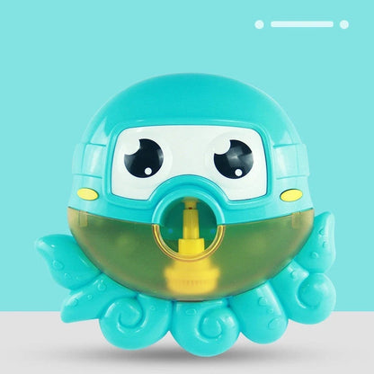 Baby Bath Toys Bubble Music Machine in various colors, creating bubbles and playing music for bath time fun.