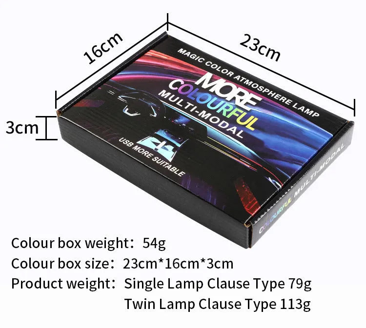 Car central control ambience light with aluminium alloy construction and remote control