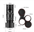 Black ABS plastic car dashboard cup holder with a retractable base shown in extended and retracted positions.