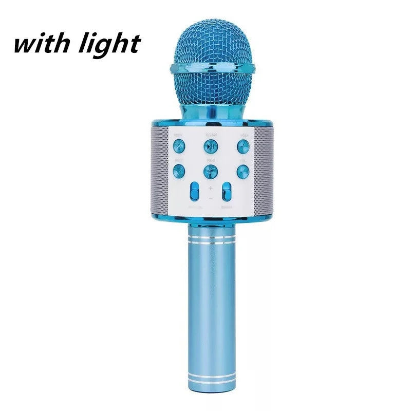 Wireless Microphone Bluetooth Mini Home KTV Speaker with optional lights