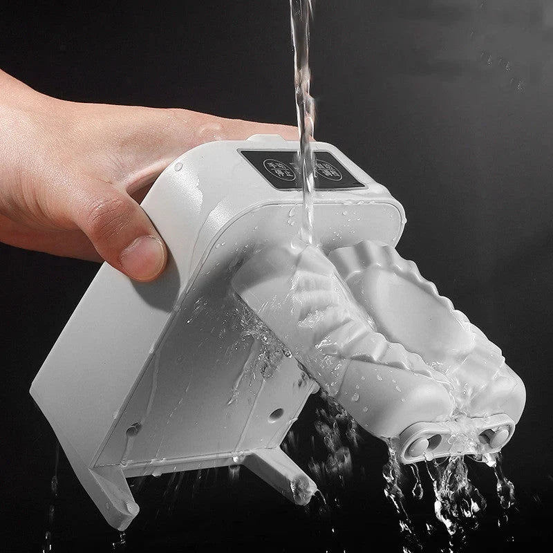 Electric Dumpling Maker Machine on kitchen counter with dumplings