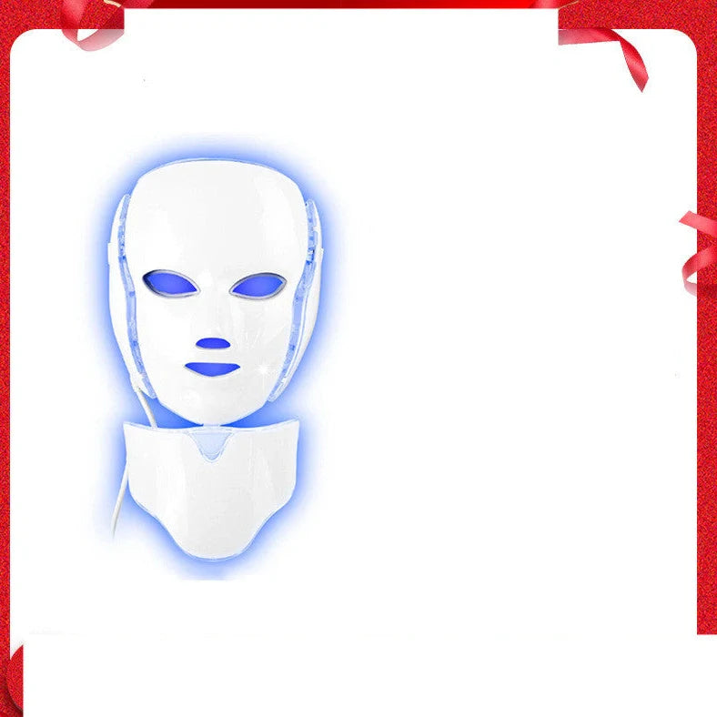 Anti Acne LED Mask Spectrometer with infrared and colour light therapy functions, certified to meet British, European, and other international safety standards for home use, weighing 1.25kg with dimensions of 24.5cm × 24.0cm × 17.0cm