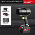 Lithium turbo fan industrial dusting machine storm series 21V 500W 38 m3/min cordless blower with battery and charger