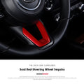 Mazda3 Exela centre console with Soul Red V-shaped steering wheel glitter sticker accessory