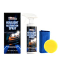 HOMONTH headlight restoration spray kit with 120ml bottle, application sponge and cleaning towel