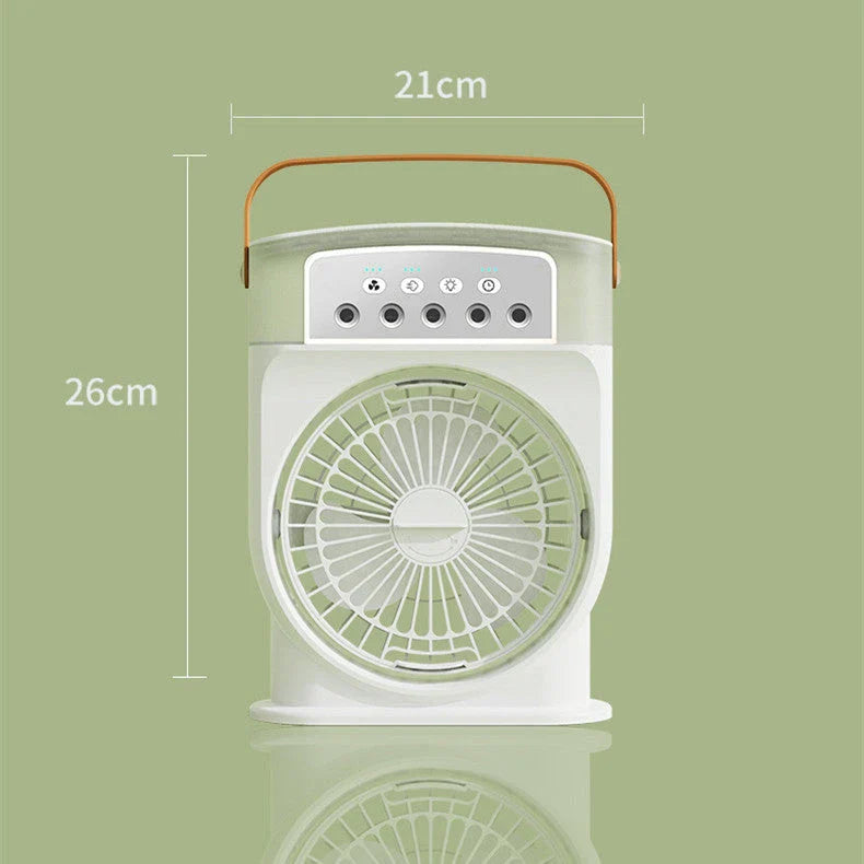 Chillax Portable USB Cooling Fan with 5 Adjustable Speed Settings, 600ml Water Tank, and 7-Color Mood Lighting