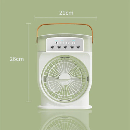 Chillax Portable USB Cooling Fan with 5 Adjustable Speed Settings, 600ml Water Tank, and 7-Color Mood Lighting