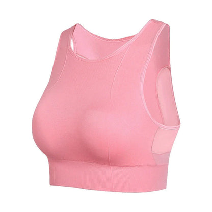 No Underwire Mesh Beauty Back Double-decker Sports Bra in various colours
