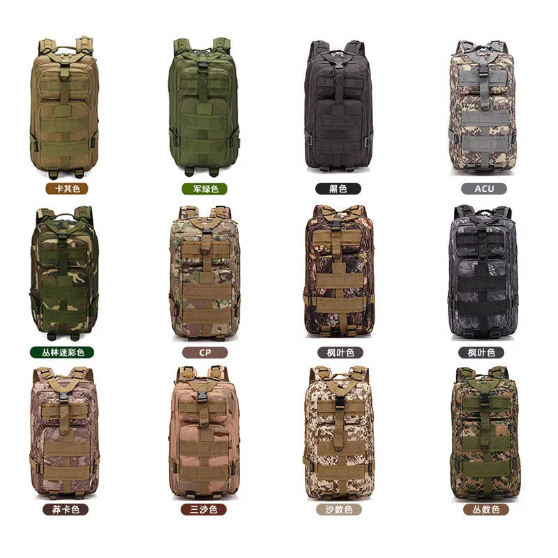 Large 45 litre khaki hiking backpack with air pillow belt system for mountaineering