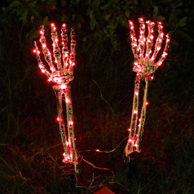 LED Light Up Skeleton Arm Hand for Halloween decoration in various colours