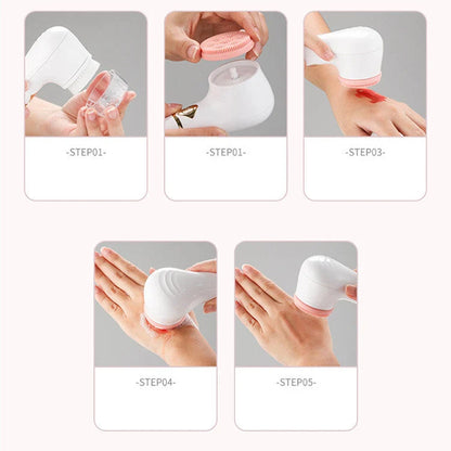 Rechargeable electric facial cleanser with vibration for deep pore cleansing