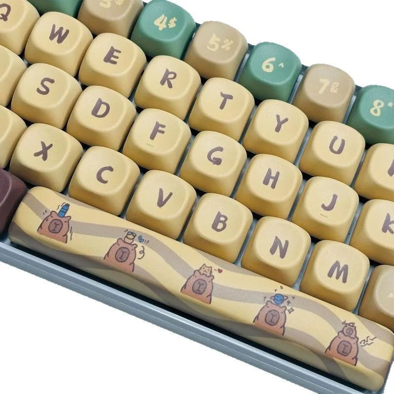 Capabala 130-key MOA design mechanical keyboard keycap set with raised profile.