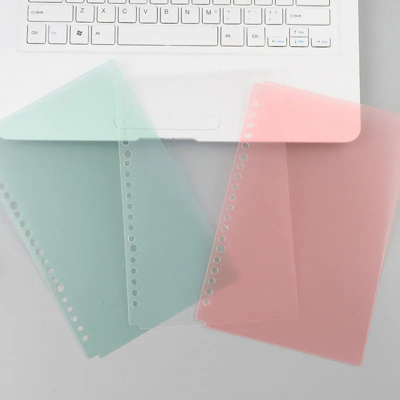 Plastic flipbook frosted cover clip in transparent colour for A5 size loose-leaf pages with PP material clip