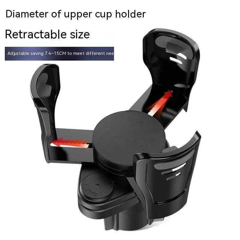 Car cup holder modification kit in ABS plastic with carbon fibre finish