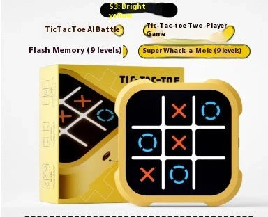 Educational Tictactoe Three-character Chess Set in British orange and yellow