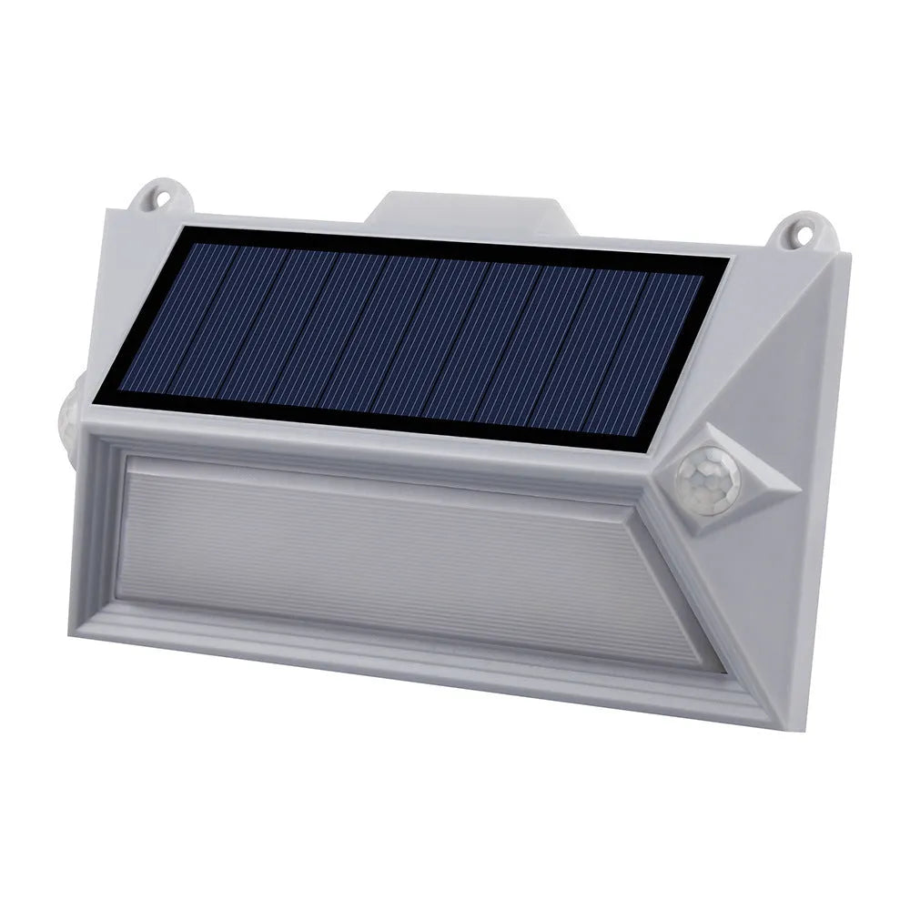 Solar outdoor human body induction step light with wall mount and LED illumination