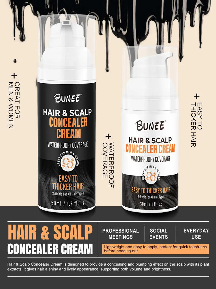 30ml tube of dense pomade scalp concealer for covering hair thinning and nourishing the scalp.