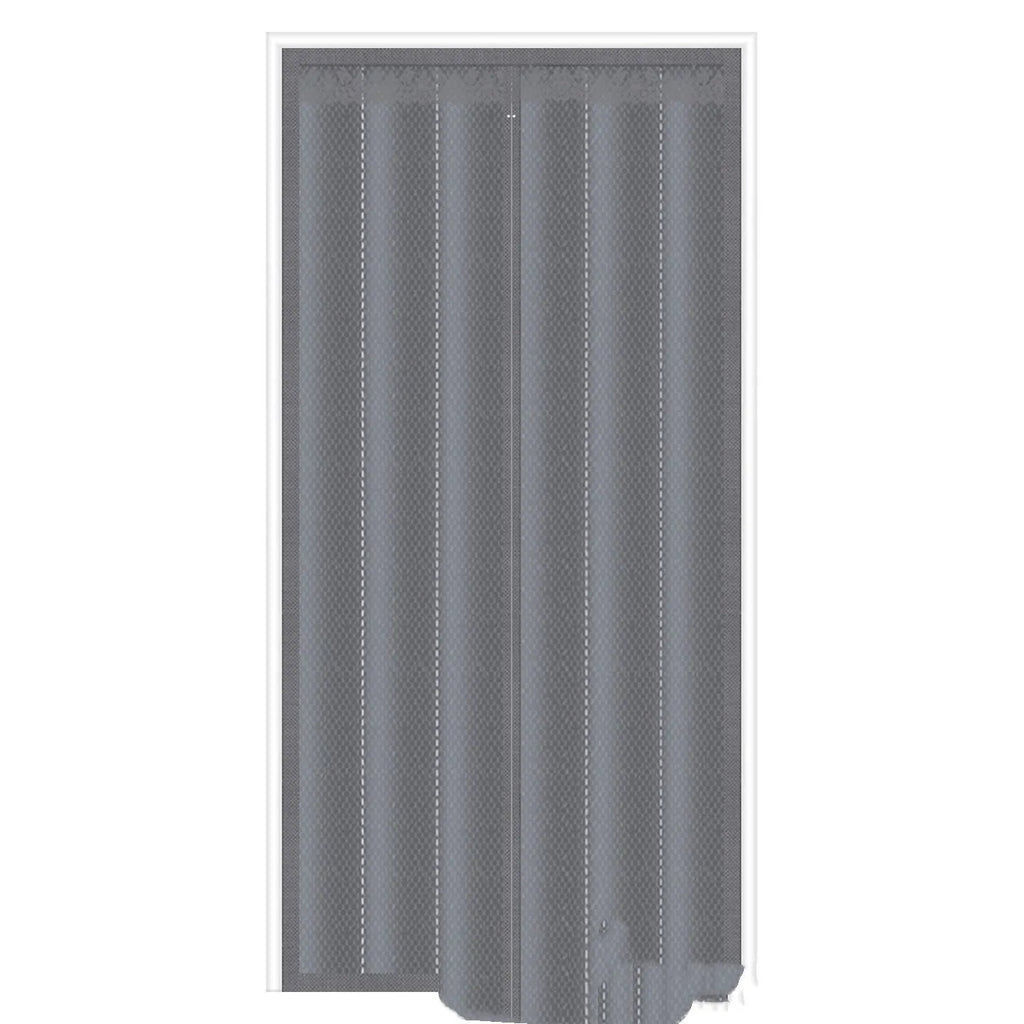 Full seam long magnetic strip cotton door curtain in Oxford cloth shown in a New Chinese style design.