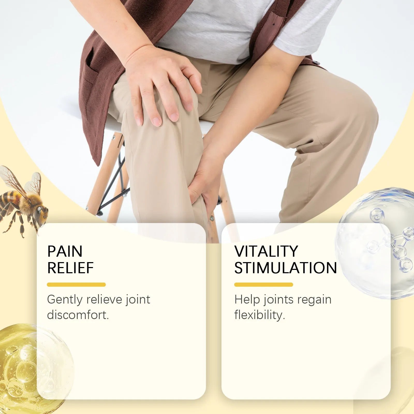 50g tube of joint neck pain relief cream with bee venom and chondroitin sulphate