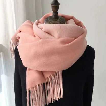 Double-sided artificial Australian wool scarf shawl in various colours for winter warmth