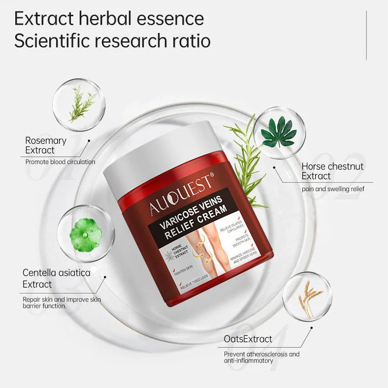 80g Chinese herbal venous cream for leg blood vessel care with three-year shelf life