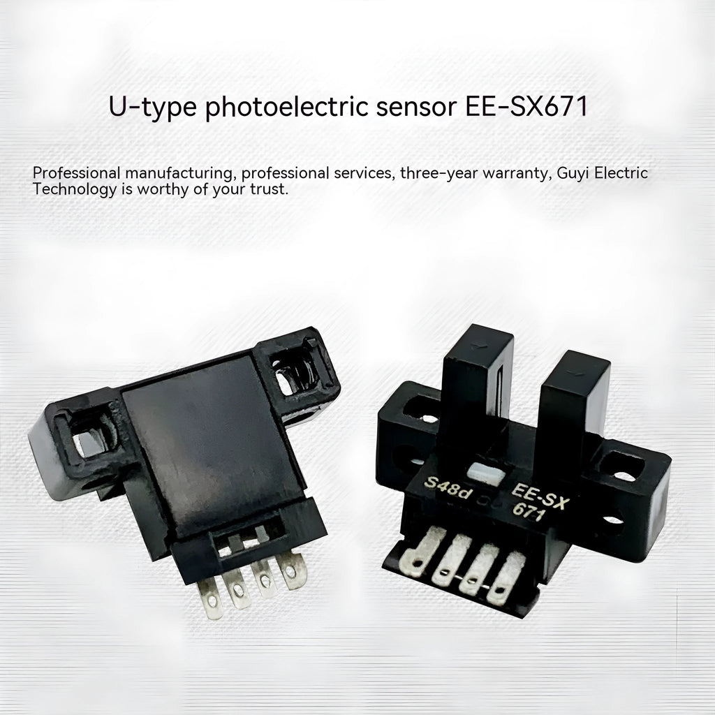 EE-SX671 miniature U-shaped groove photoelectric switch with NPN output and polycarbonate shell