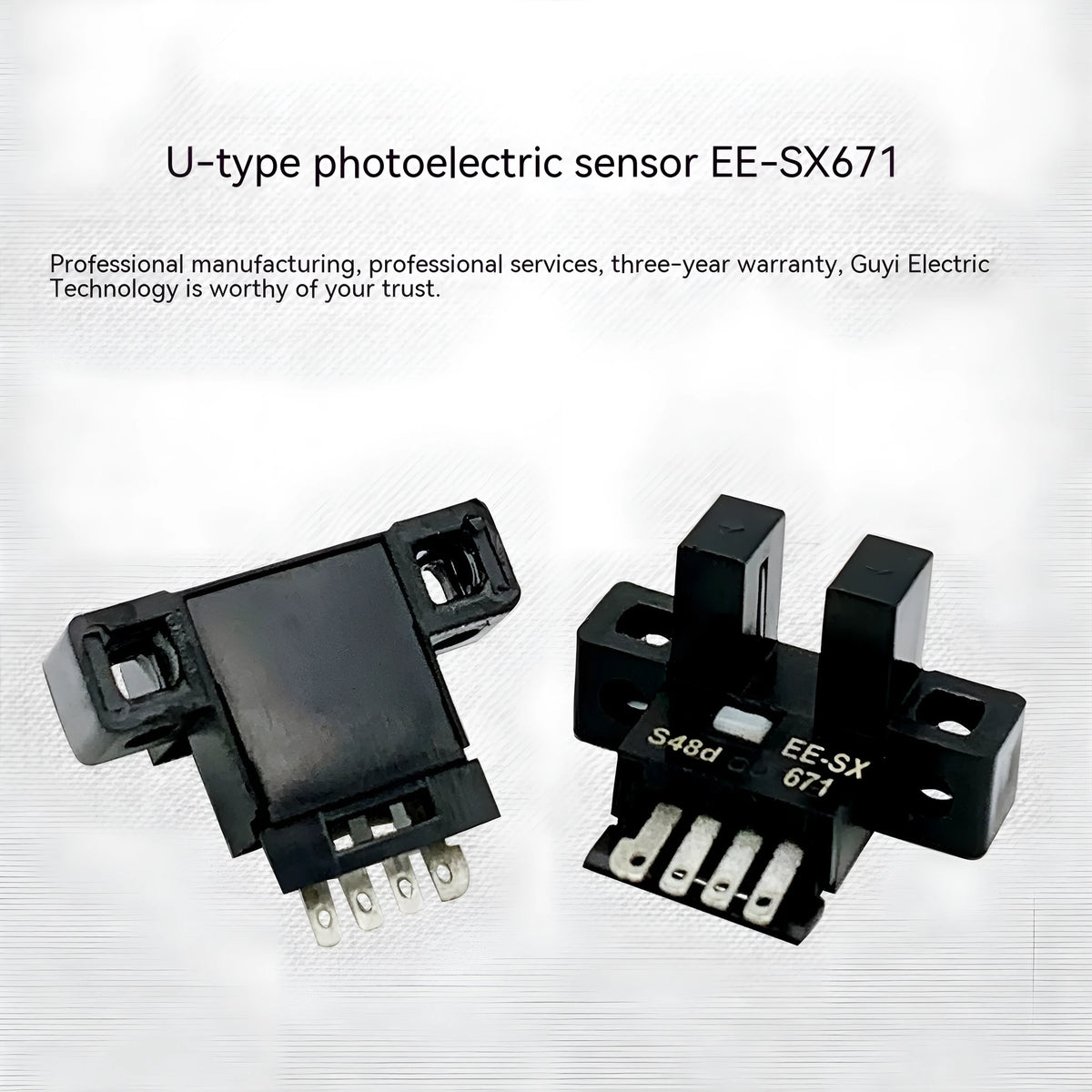 EE-SX671 miniature U-shaped groove photoelectric switch with NPN output and polycarbonate shell