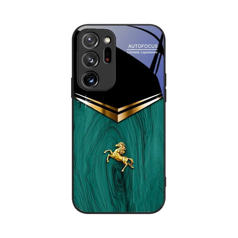 Metal phone case for Samsung with magnetic element, sprayed finish, in black colour