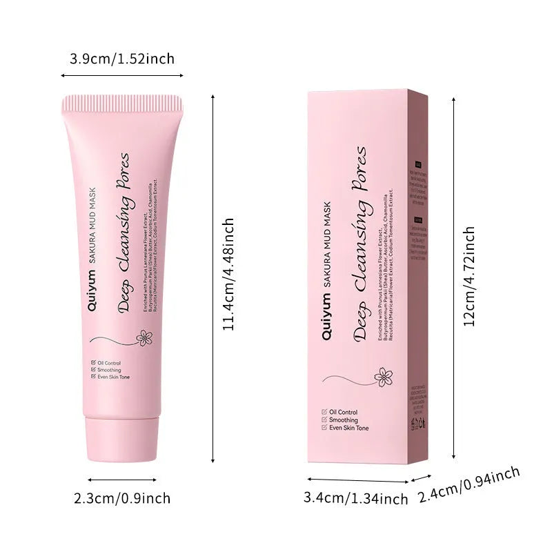 30g cherry blossom mud mask facial treatment product with cleansing hydrating moisturising functions