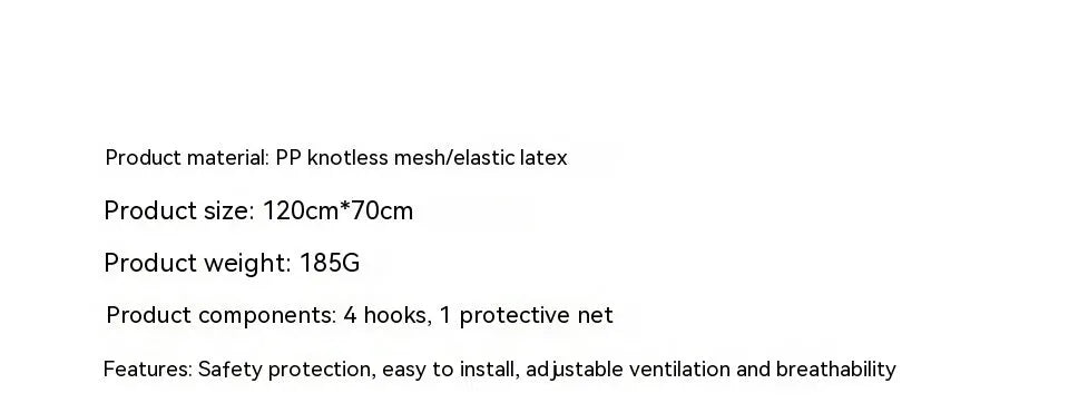 Black mesh dog protective net isolation fence for hatchback car trunk 120cm by 70cm